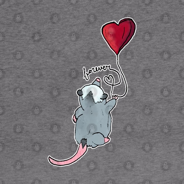 Forever: Romantic Opossum by nonbeenarydesigns